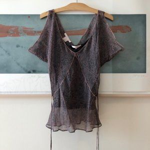 Rebecca Taylor Silk Ruched Blouse